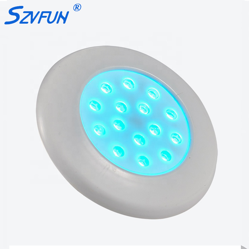 Luces de piscina todo en 1 ultrafinas rellenas de resina montadas en superficie IP68